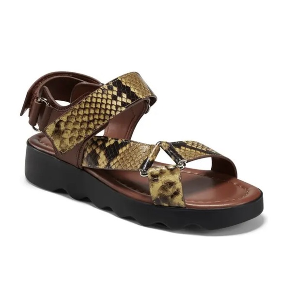 AEROSOLES Shoes - Aerosoles Wave Yellow Snakeskin Sandals